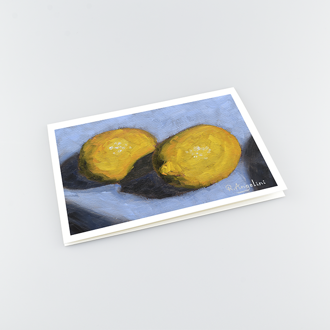 Pair of Lemons - A5 Greetings Cards Top Down