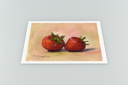 Pair of Strawberries Giclee Art Print