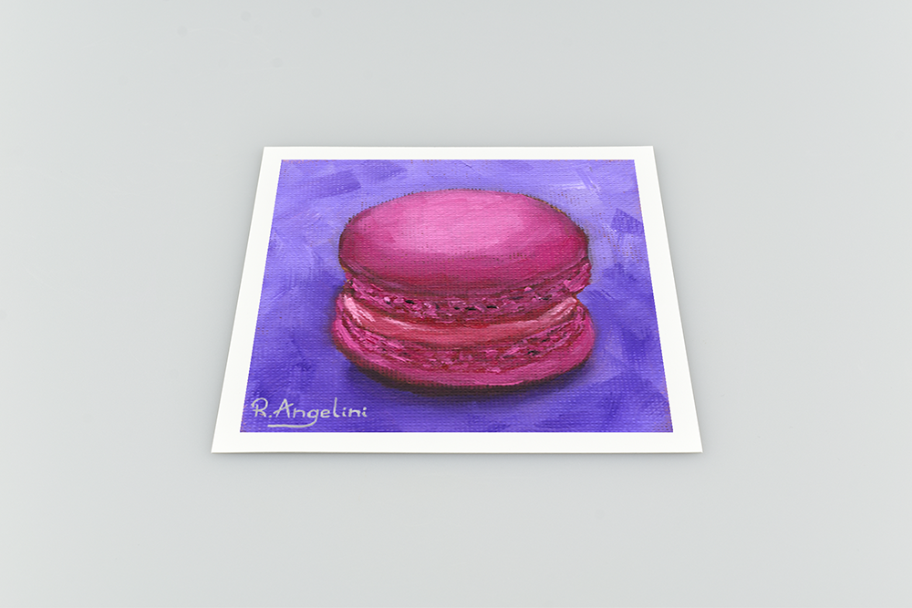 Pink Macaron Square Giclee Art Print