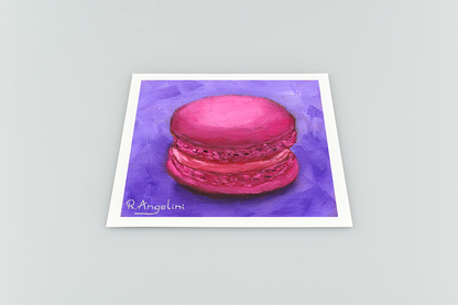 Pink Macaron Square Giclee Art Print
