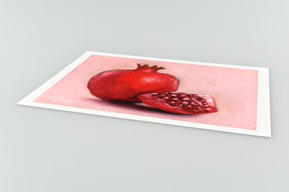 Pomegranate Giclee Art Print Close Up