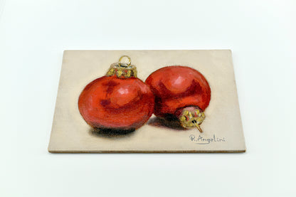Red Baubles - Original Artwork