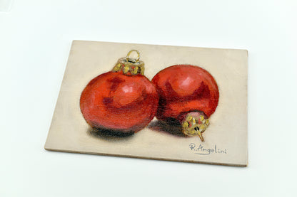 Red Baubles - Original Artwork
