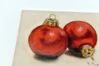Red Baubles - Original Artwork