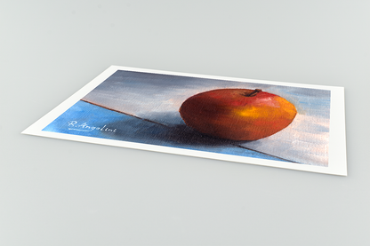 Red Apple Giclee Art Print Close Up