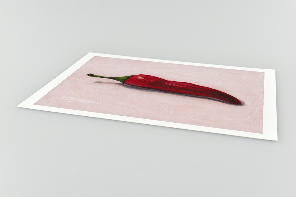 Red Chilli Giclee Art Print Close Up