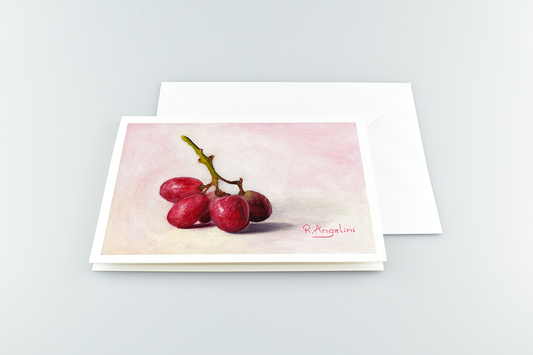 Red Grapes - A5 Greetings Cards with Envelope