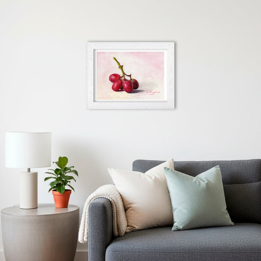 Red Grapes | Still Life Art Print