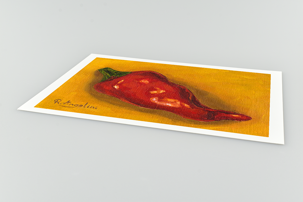 Red Pepper Giclee Art Print Close Up