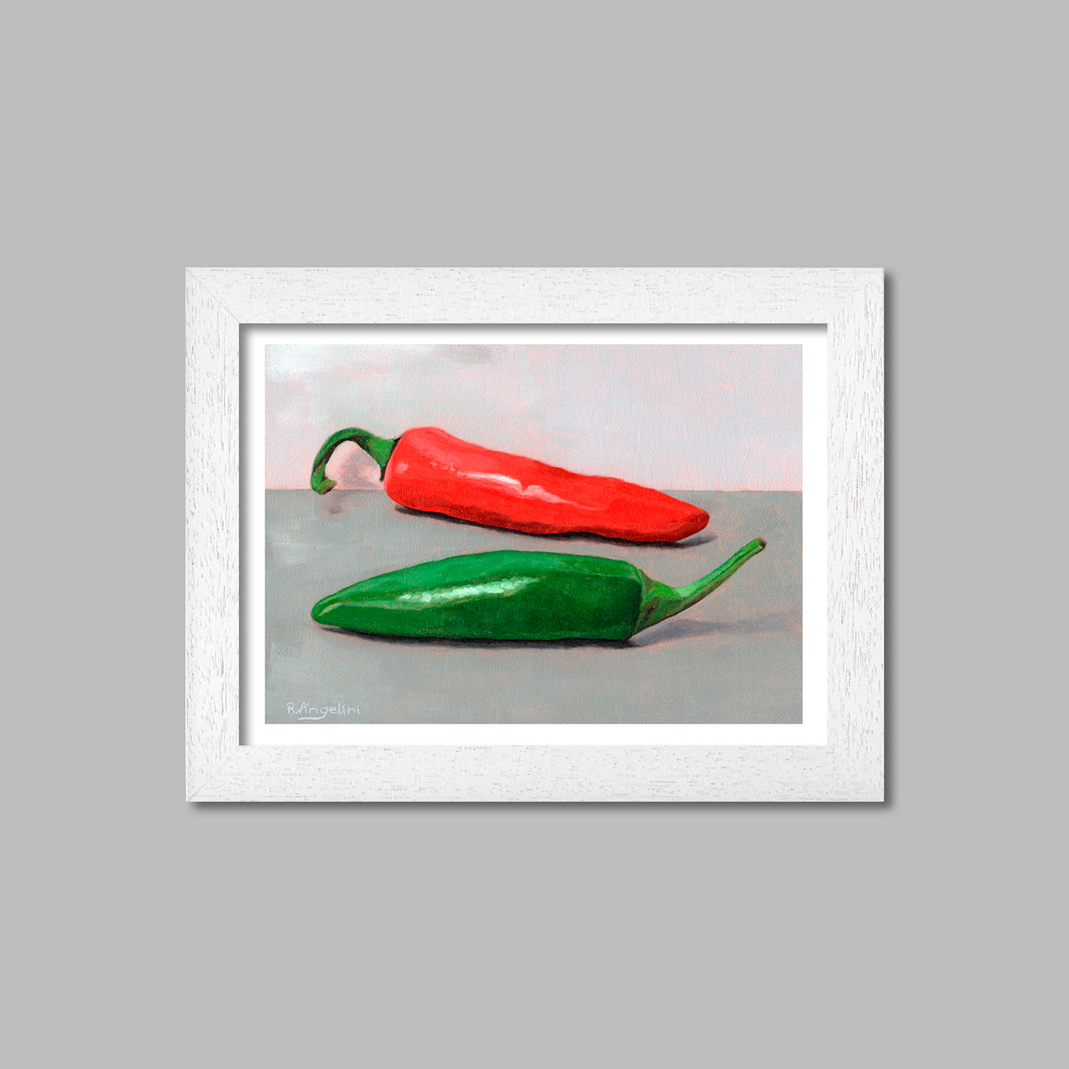 Red and Green Chillies | Still Life Art Print