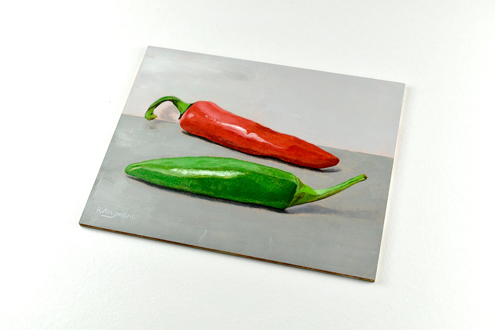 Red and Green Chillies | Original Artwork