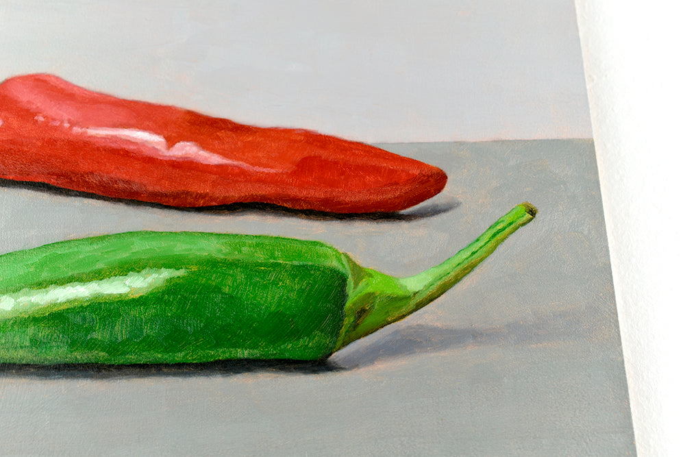 Red and Green Chillies | Original Artwork