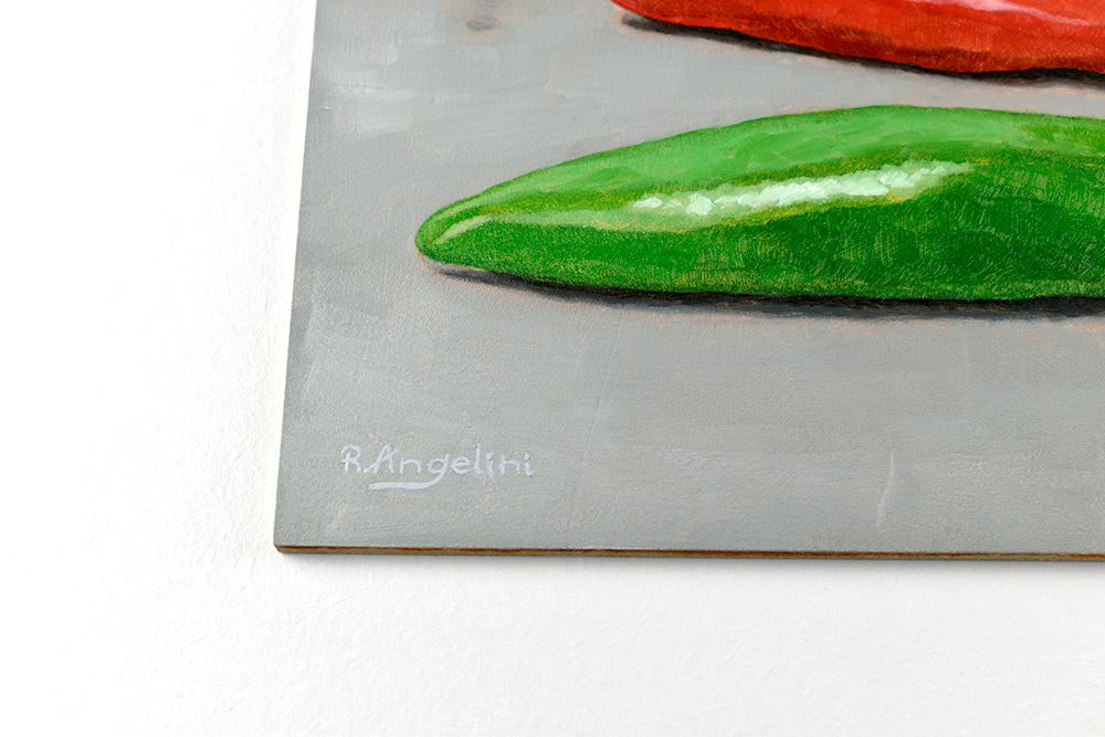 Red and Green Chillies | Original Artwork