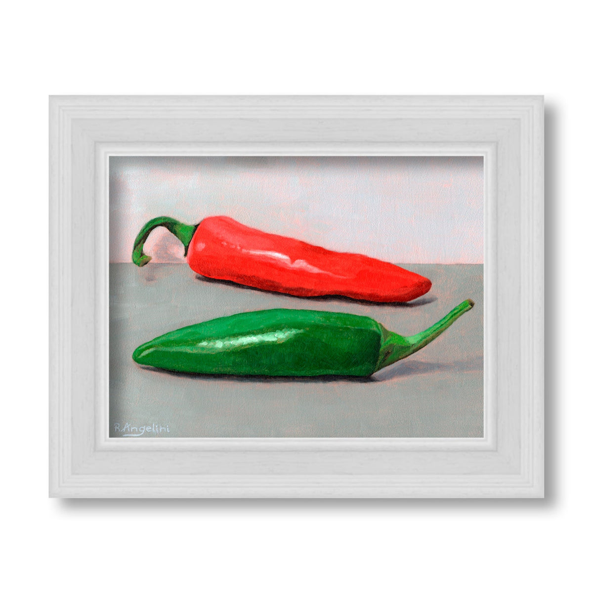 Red and Green Chillies | Original Artwork