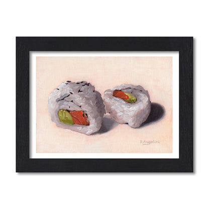 Salmon Avocado Sushi Rolls | Still Life Art Print