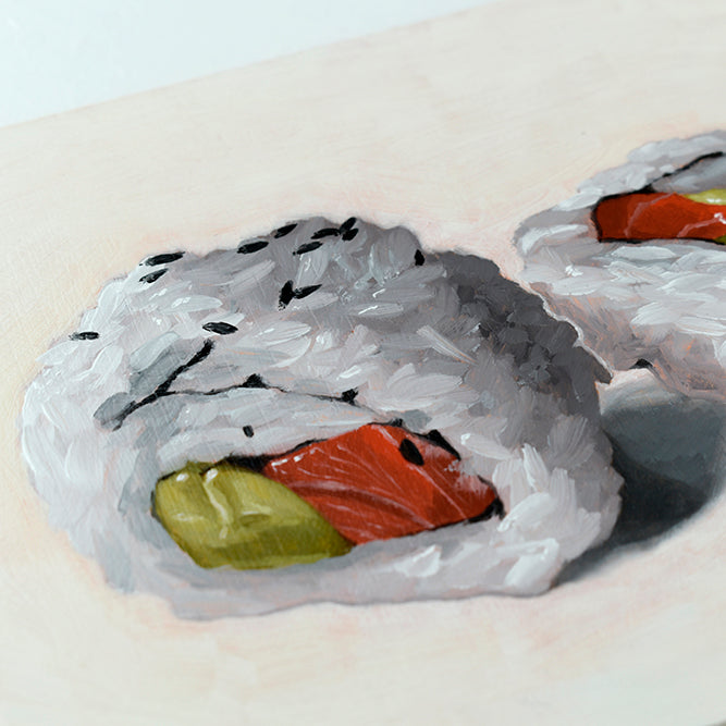 Salmon Avocado Sushi Rolls - Original Artwork