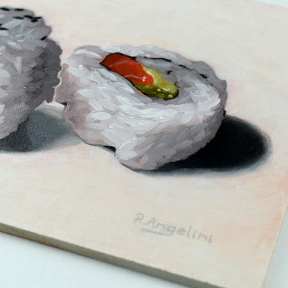 Salmon Avocado Sushi Rolls - Original Artwork