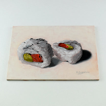 Salmon Avocado Sushi Rolls - Original Artwork