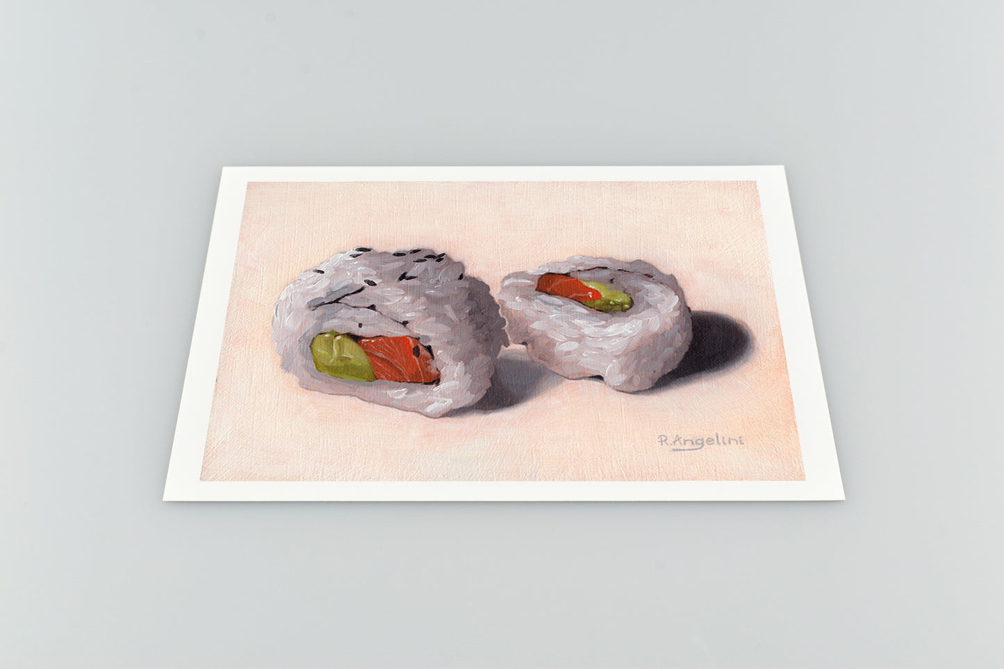 Salmon Avocado Sushi Rolls Giclee Art Print