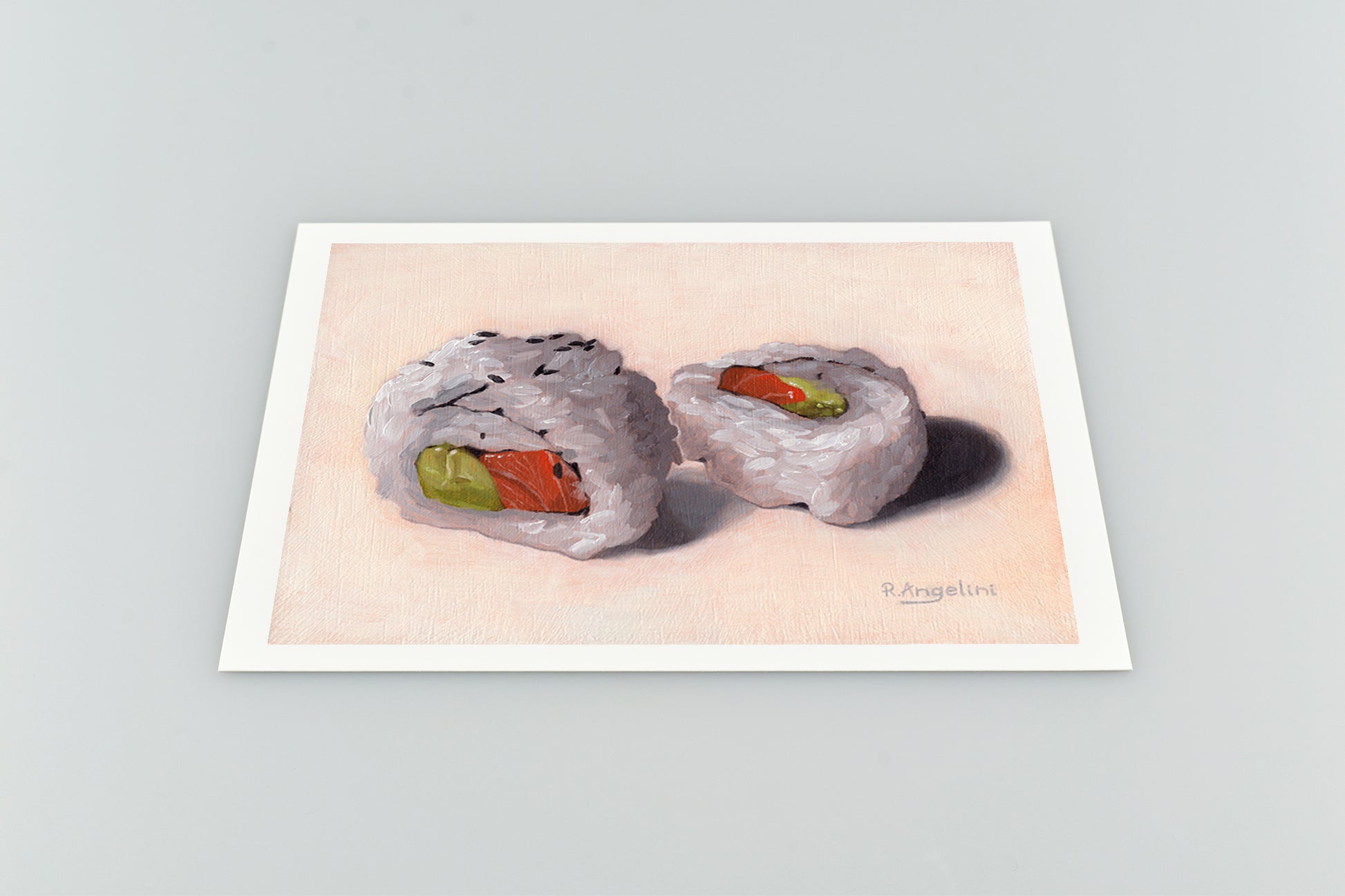 Salmon Avocado Sushi Rolls Giclee Art Print