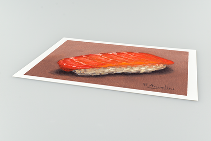 Salmon Sushi Giclee Art Print Close Up