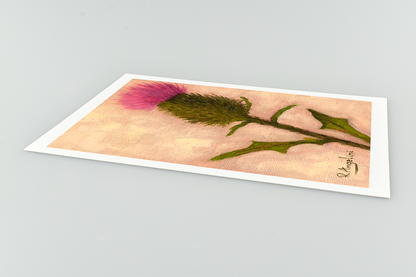 Scottish Thistle Giclee Art Print Close Up