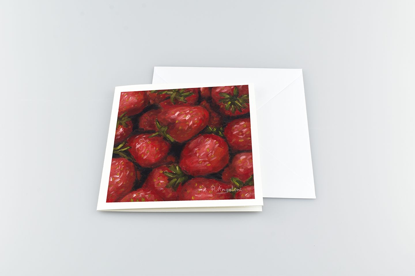 Strawberries - Square Greetings Cards with Envelope