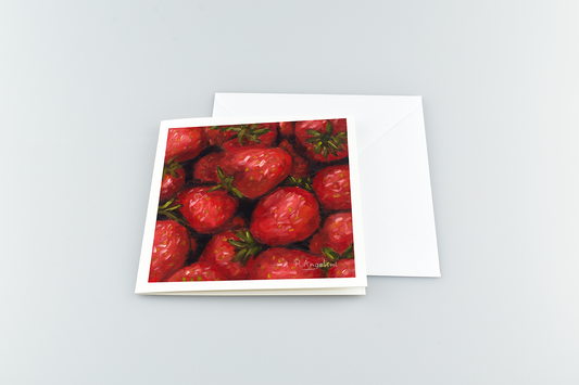 Strawberries - Square Greetings Cards with Envelope