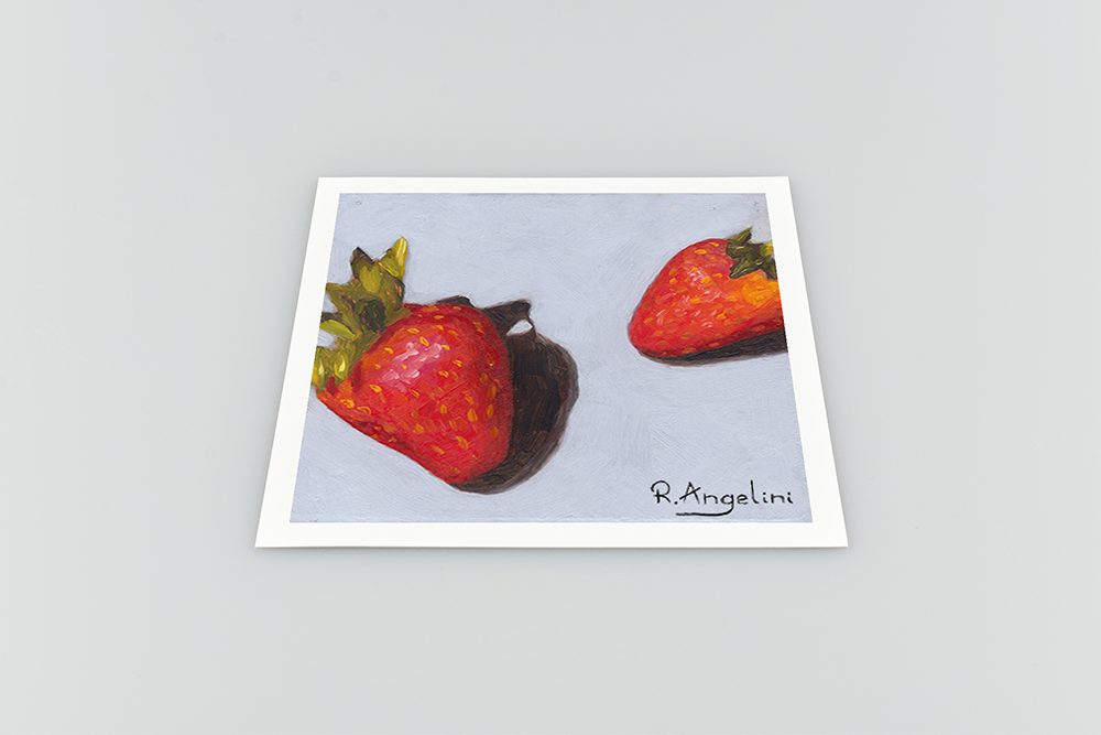 Strawberries 2 of 3 Square Giclee Art Print