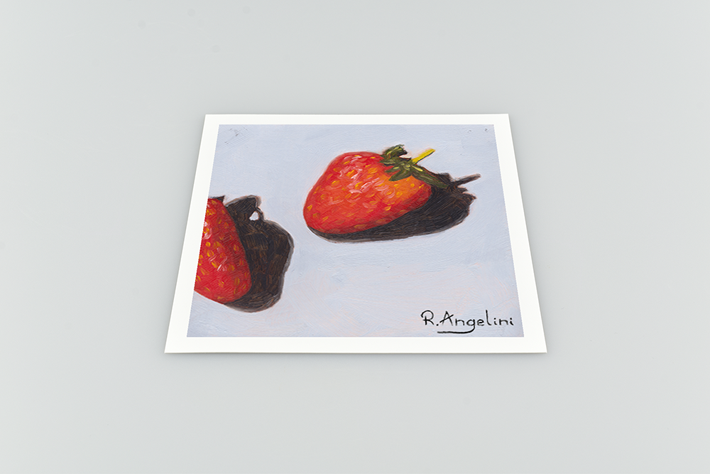 Strawberries 3 of 3 Square Giclee Art Print