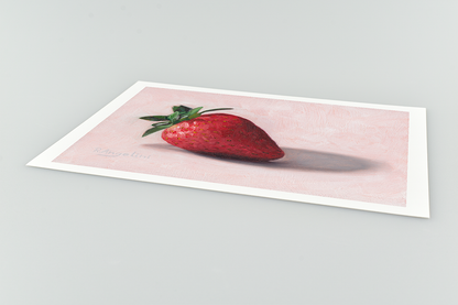 Strawberry 2 Giclee Art Print Close Up