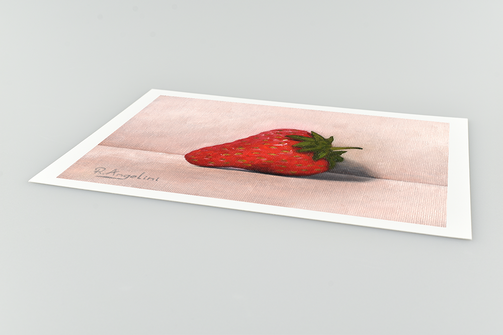 Strawberry Giclee Art Print Close Up