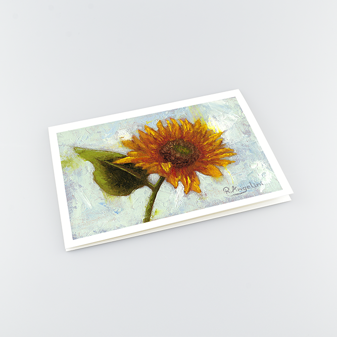 Sunflower - A5 Greetings Cards Top Down 