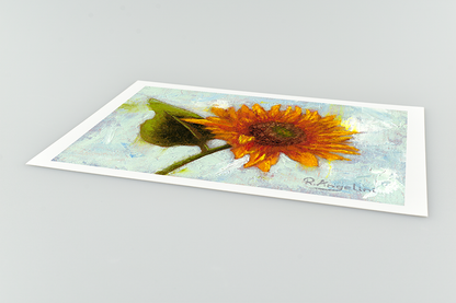 Sunflower Giclee Art Print Close Up