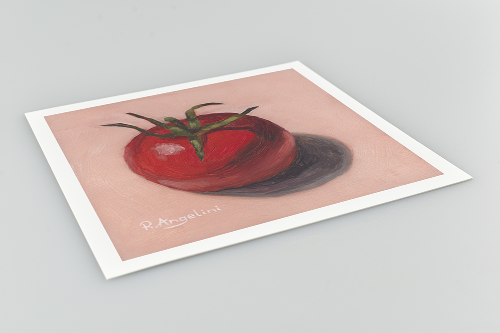 Tomato Square Giclee Art Print Close Up