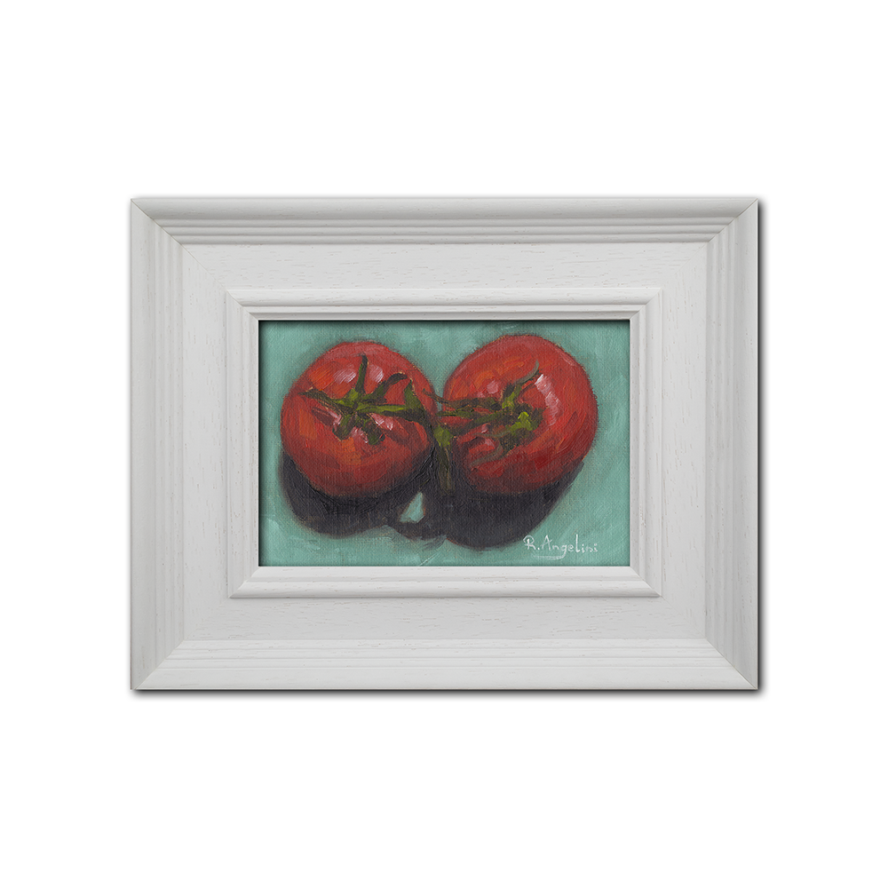 'Pair of Tomatoes Fruit' - Original Oil Painting