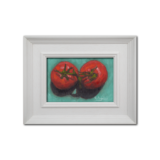 'Pair of Tomatoes Fruit' - Original Oil Painting