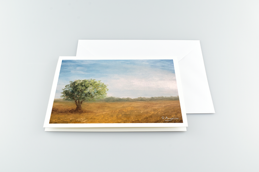 Tree in a Field - A5 Greetings Cards with Envelope