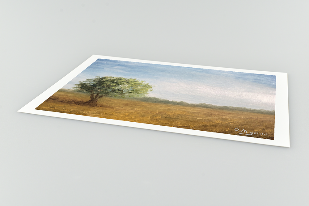 Tree in a Field Giclee Art Print Close Up