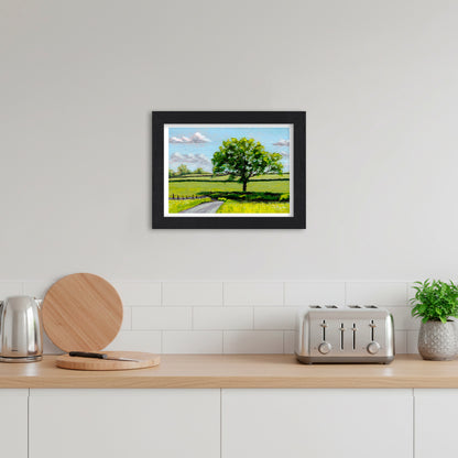 Tree and Country Road | Landscape Art Print
