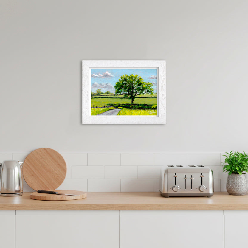 Tree and Country Road | Landscape Art Print