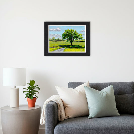 Tree and Country Road - Giclée Art Print