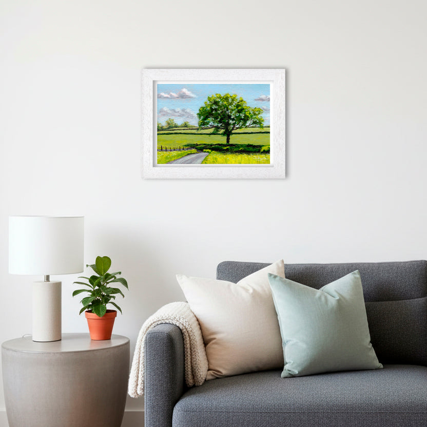 Tree and Country Road | Landscape Art Print