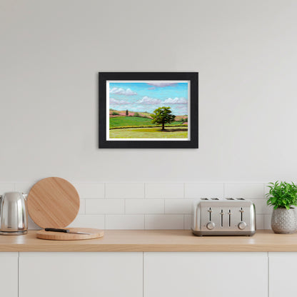 Tree in Field | Landscape Art Print