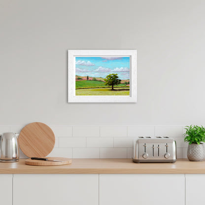 Tree in Field | Landscape Art Print