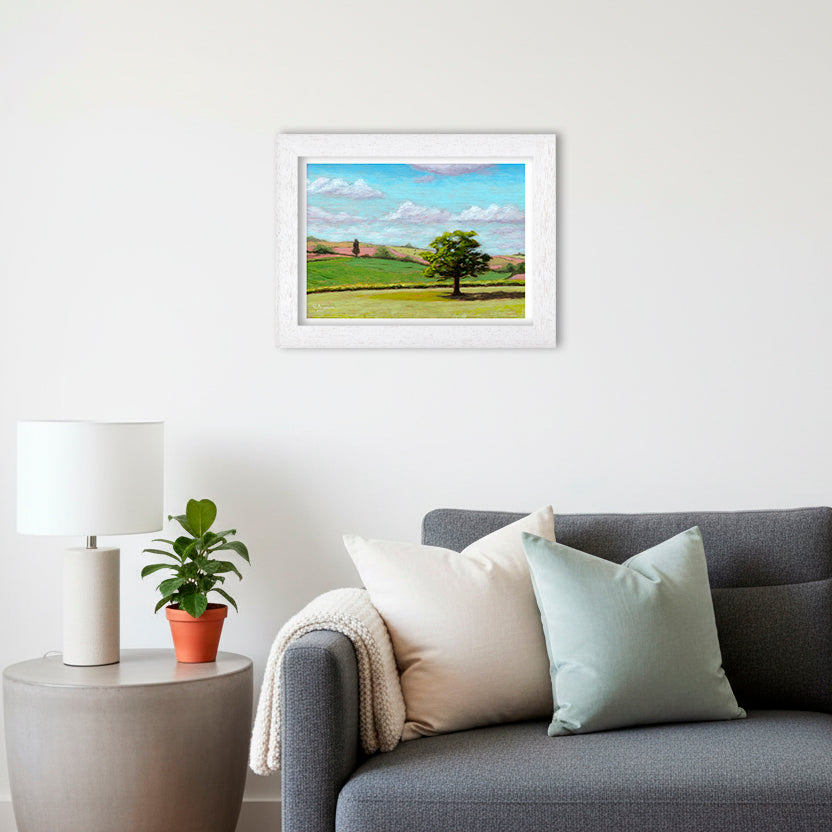Tree in Field | Landscape Art Print