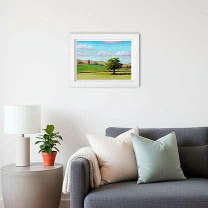 Tree in Field | Landscape Art Print
