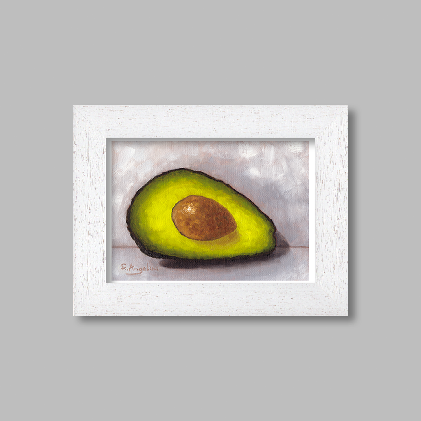White Framed Avocado Giclee Art Print