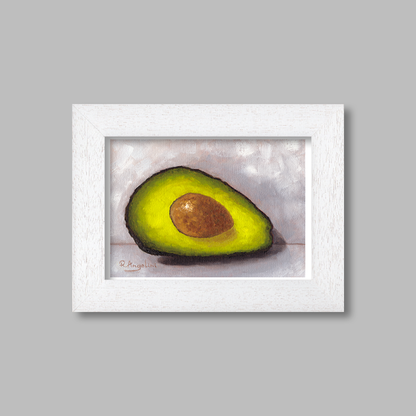 White Framed Avocado Giclee Art Print