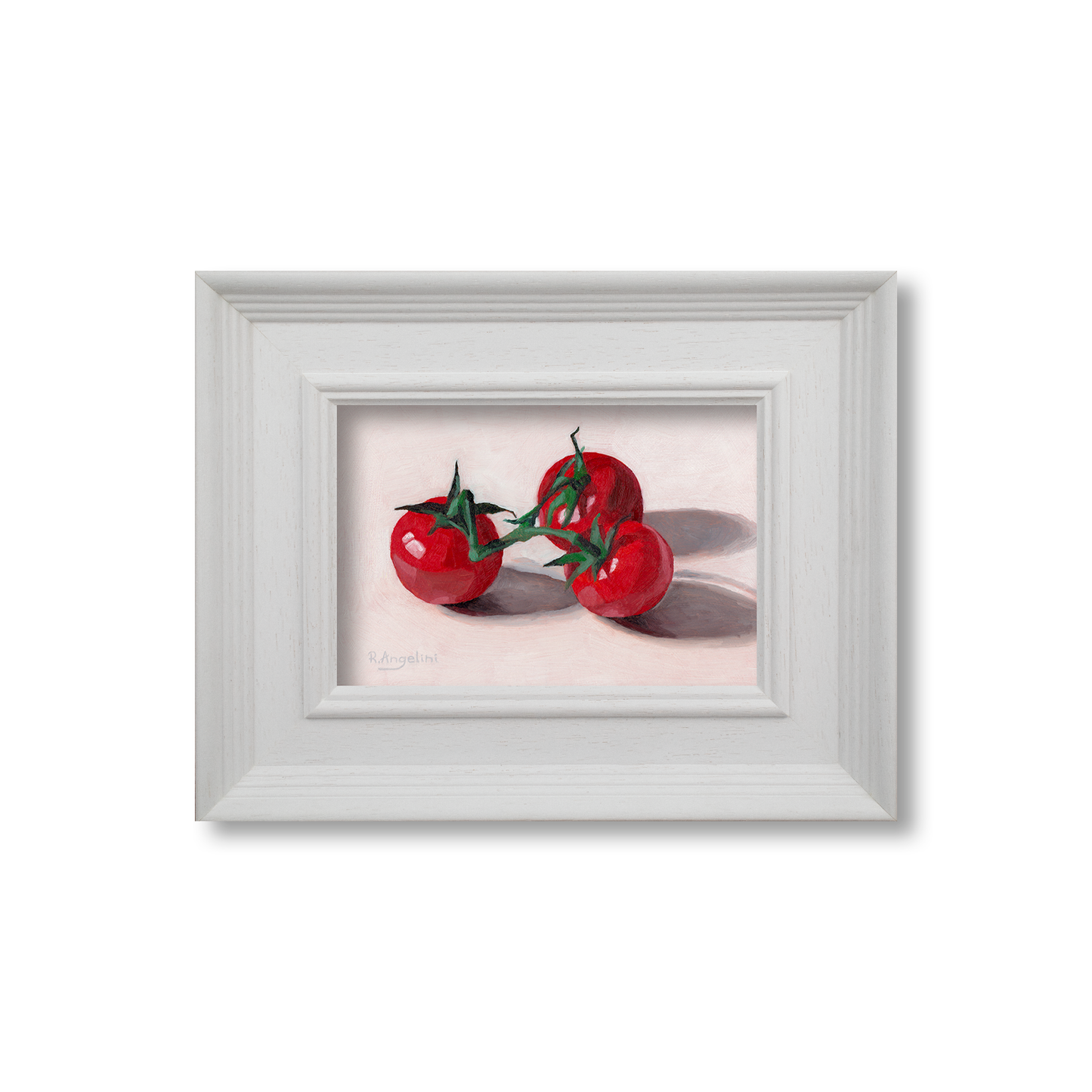 White Framed Cherry Tomatoes - Original Artwork